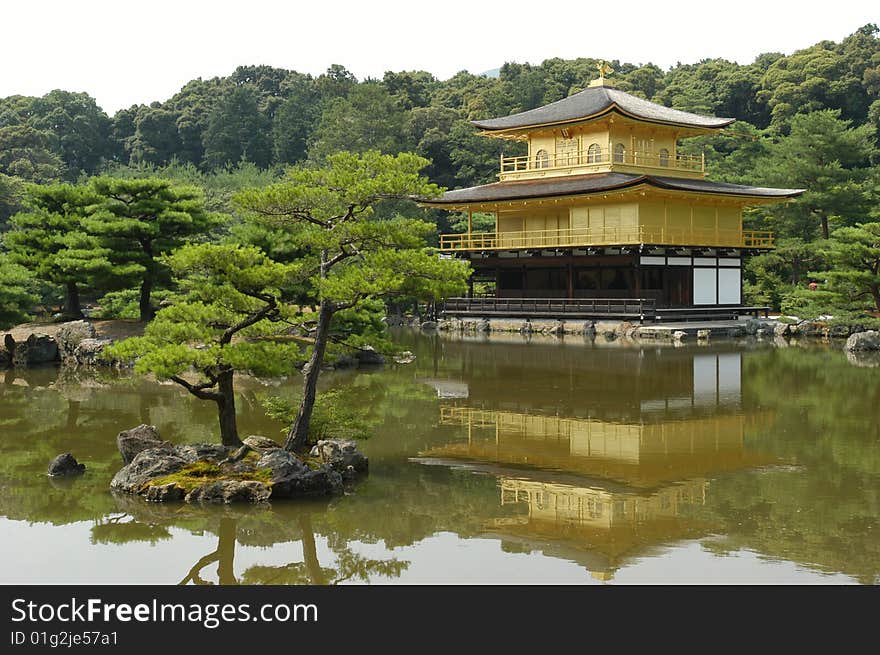 Golden Pavillon (or Kinkaku-ji) in Tokyo