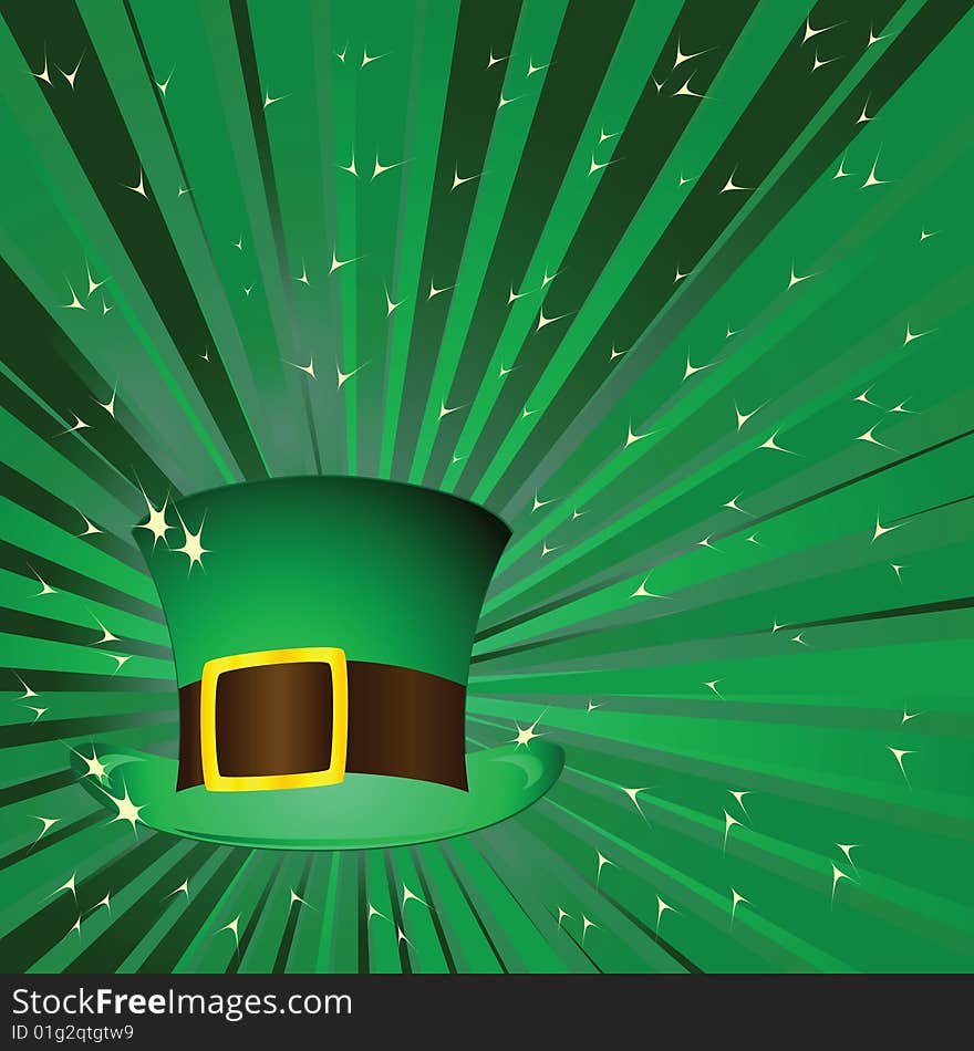 Patrick's green background. Vector illustration. Patrick's green background. Vector illustration