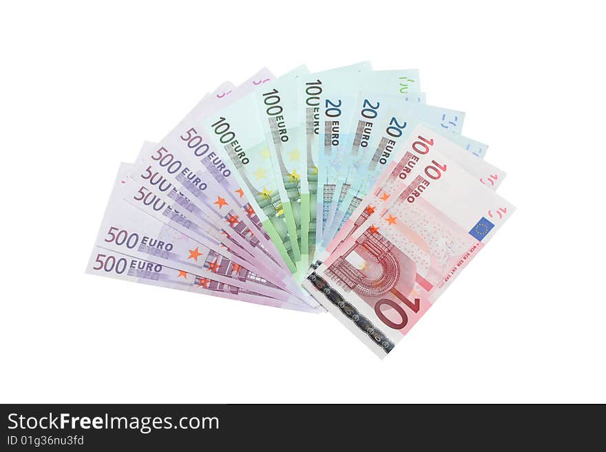 Isolated money on the white background