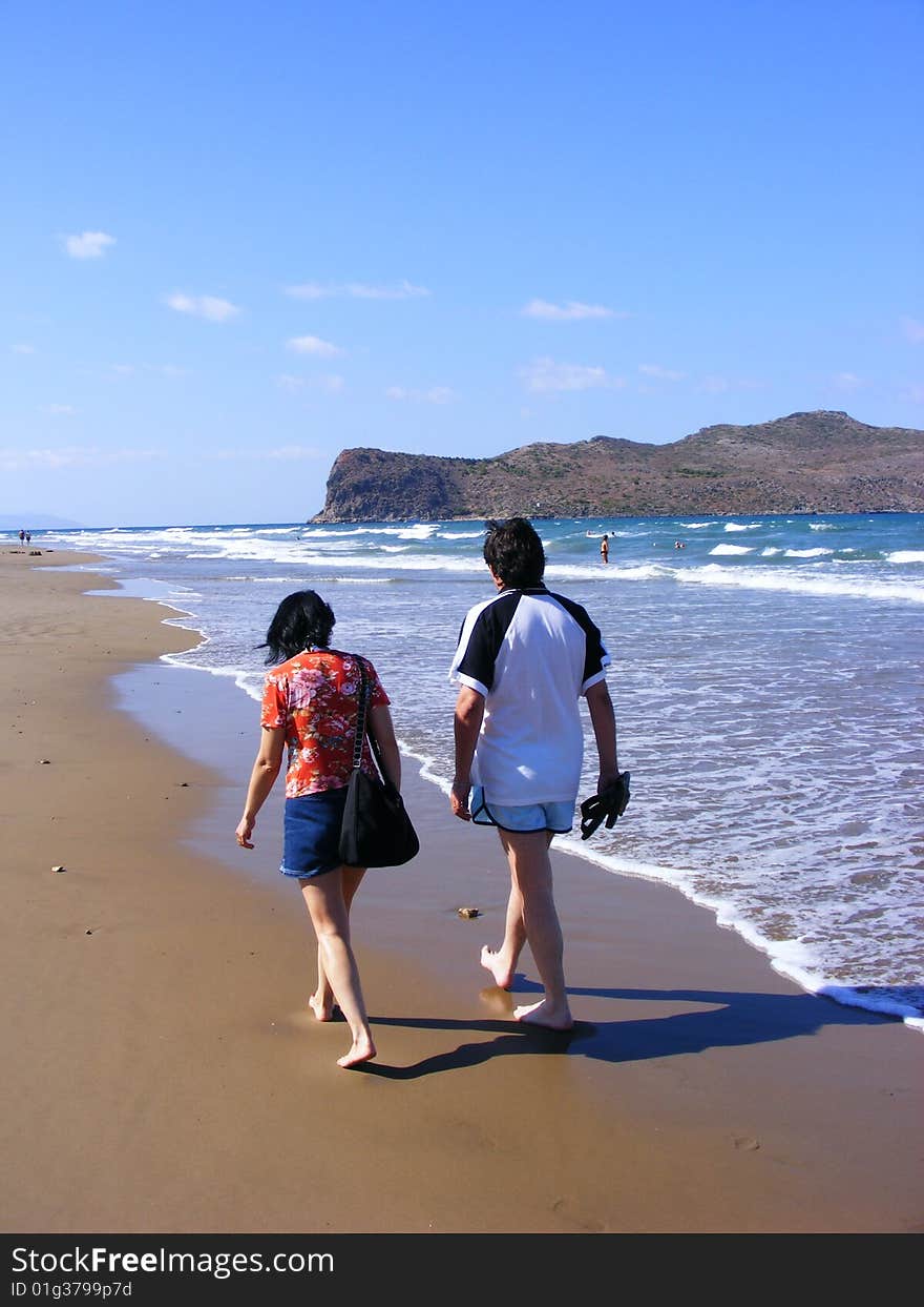 Walking on the beach