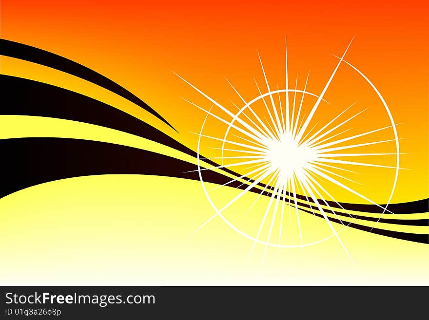 Vector illustration of Abstract Orange