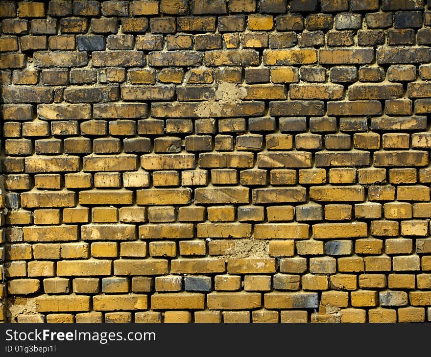 Old wall from a red brick