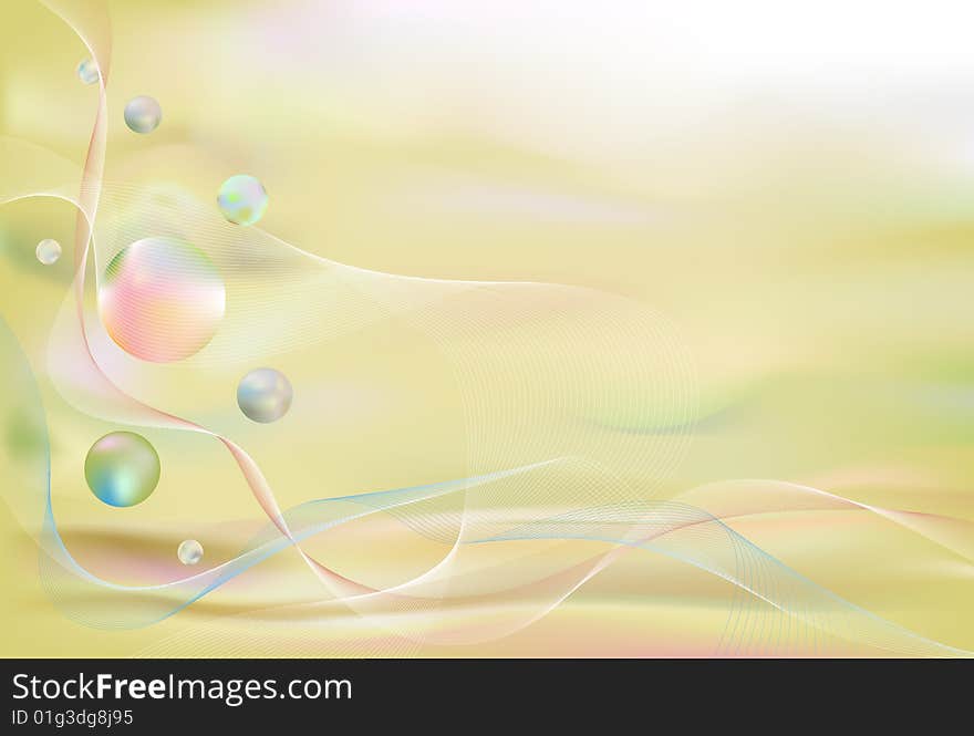 Abstract colored background with color bubble lines and waves. Abstract colored background with color bubble lines and waves