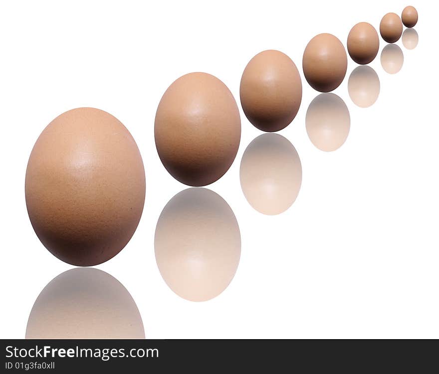 Eggs isolated on a background