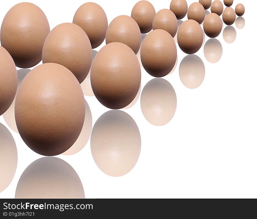 Eggs isolated on a background