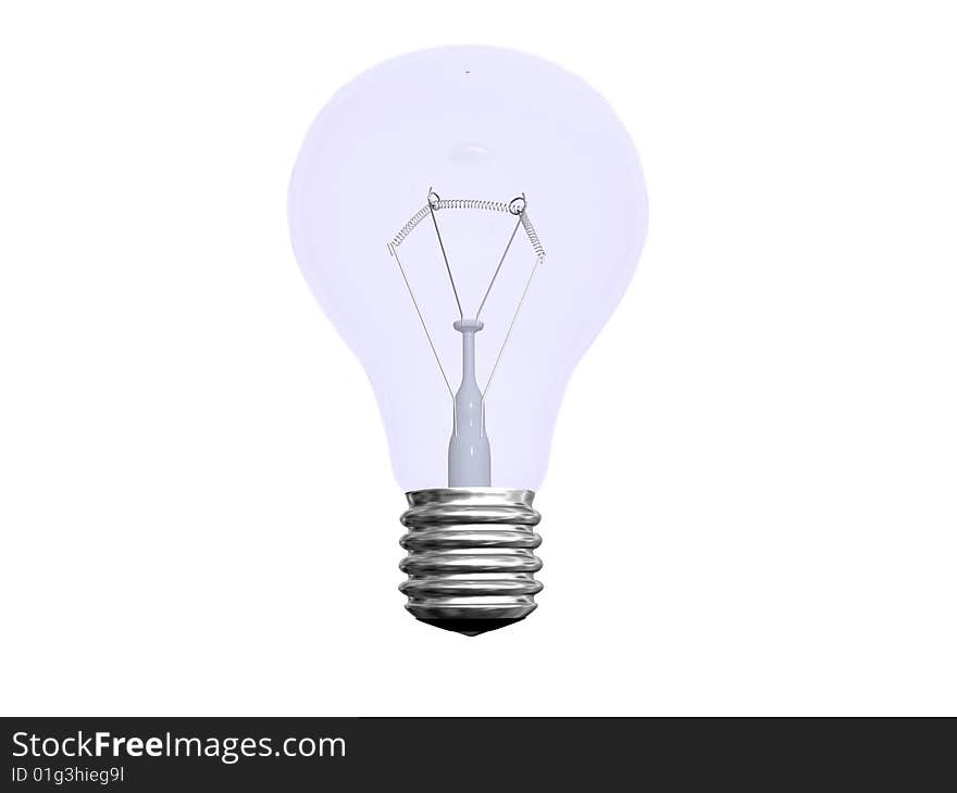 Light bulb isolated on white