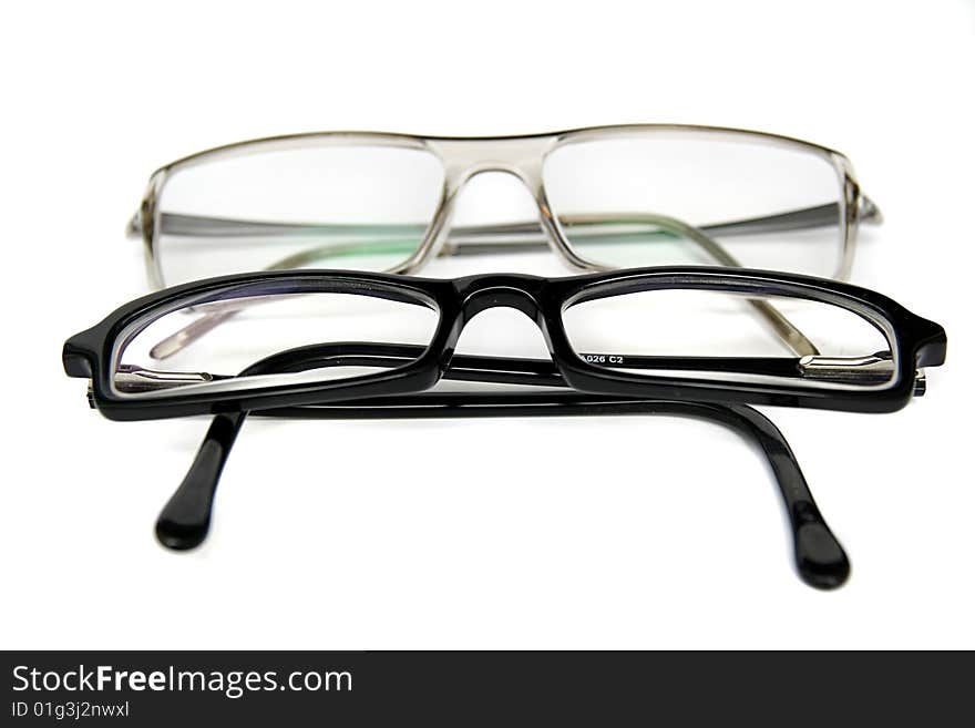 An image of a pair of glasses over white