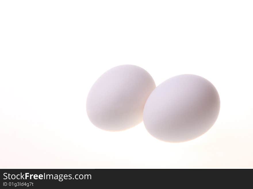 White eggs on the table. White eggs on the table.