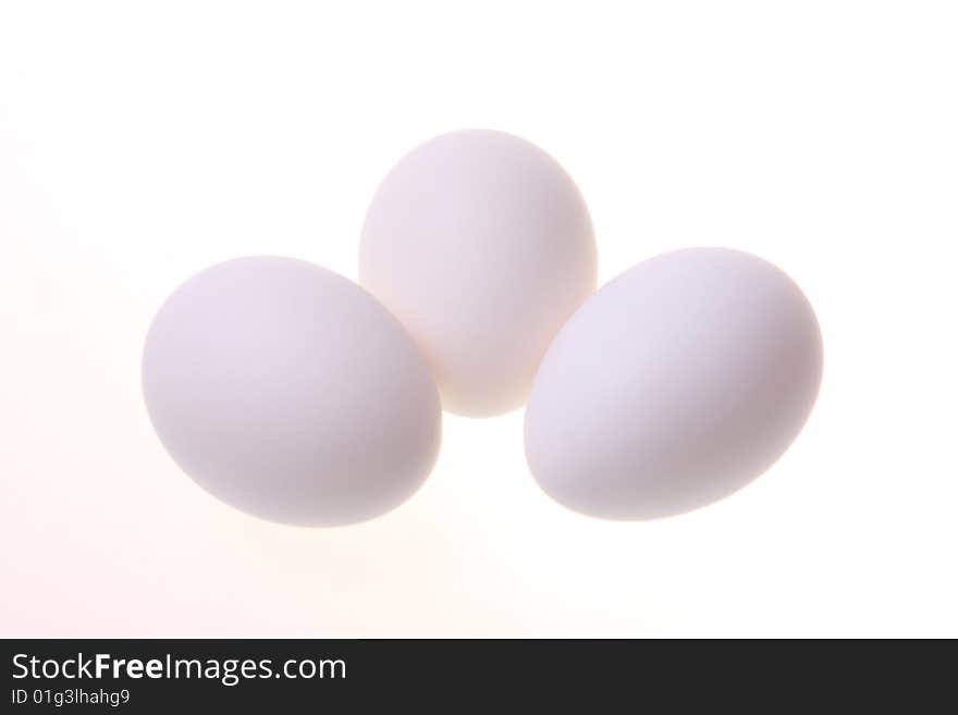 White eggs on the table. White eggs on the table.