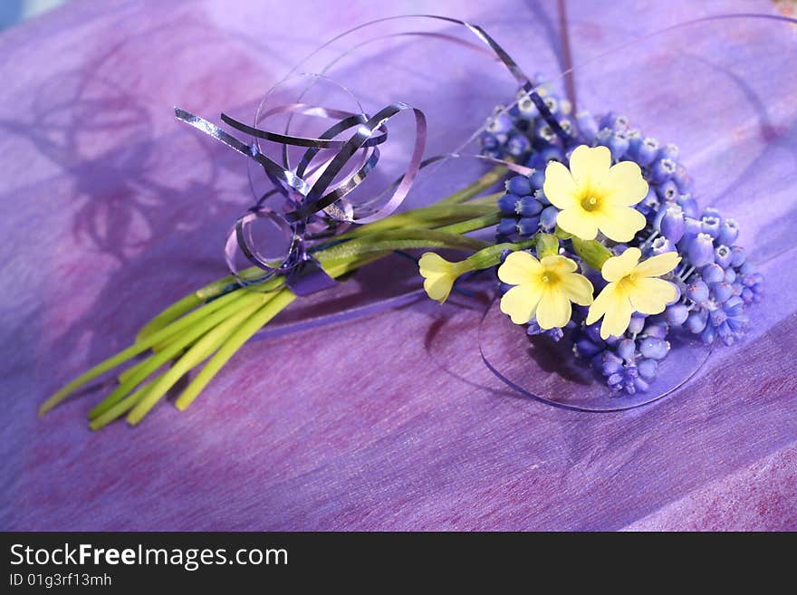 Spring bouquet in lilac