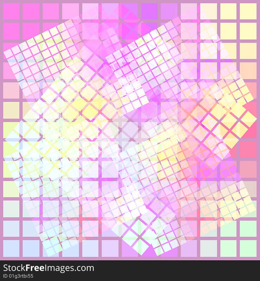 Colorful fusion background of cubes