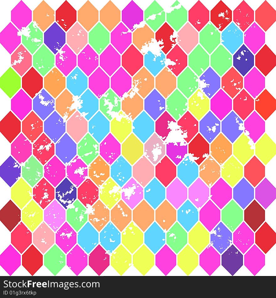 Grungy hexagon vector background seamless. Grungy hexagon vector background seamless