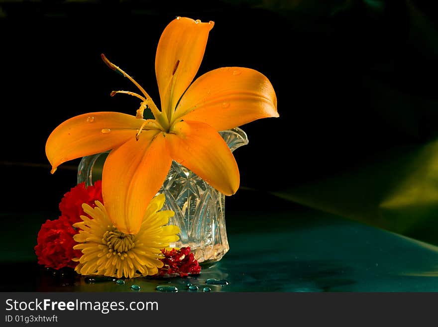 Day Lilly in Miniature Pitcher