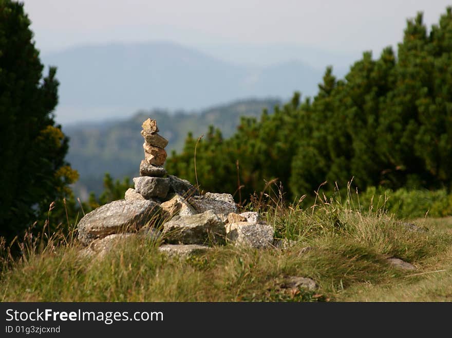 Help for wayfarer in Slovak mountains. Help for wayfarer in Slovak mountains