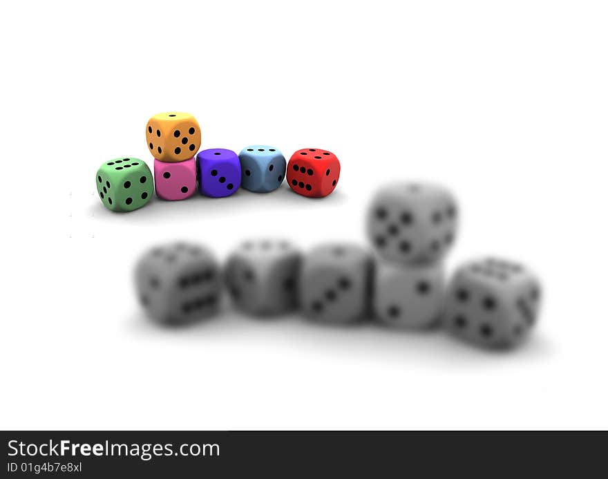 Isolated dices