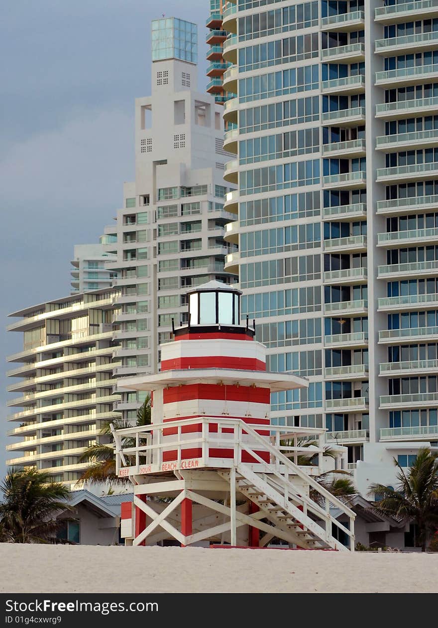 Life Guard Shack on South Beach. Life Guard Shack on South Beach.