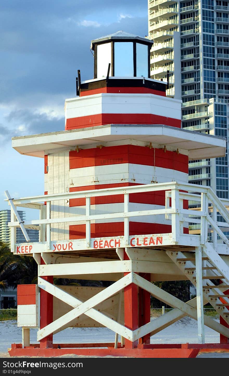 Life Guard Shack on South Beach. Life Guard Shack on South Beach.