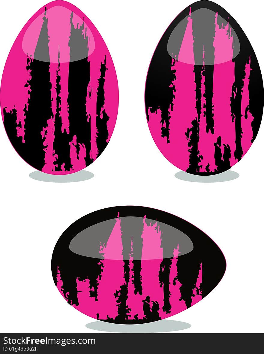 Emo easter eggs vector