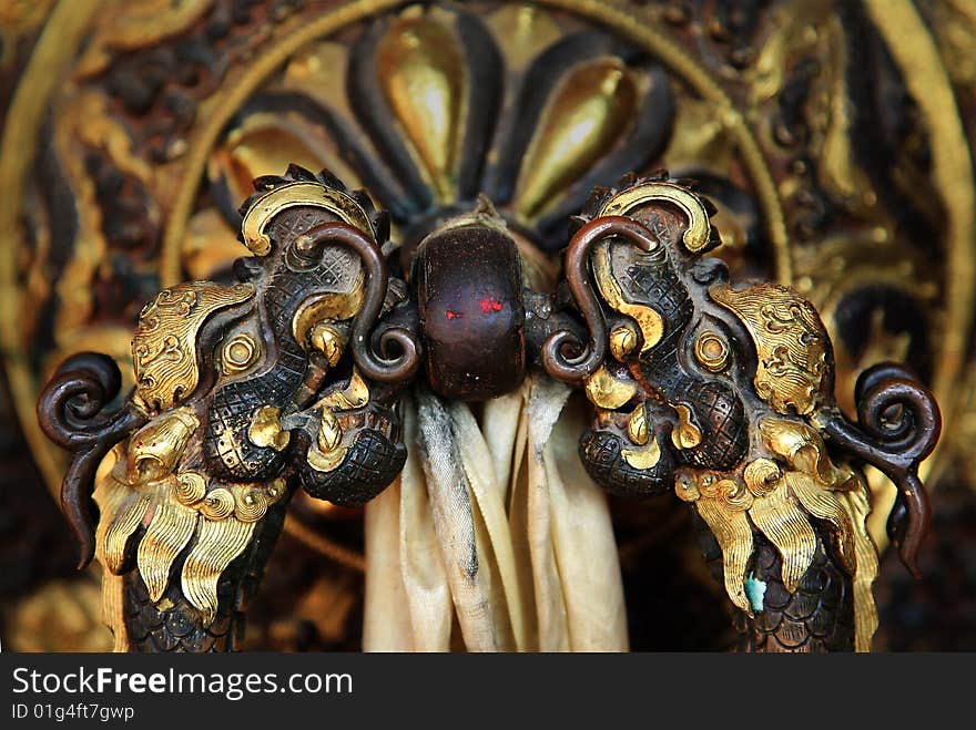 Buddhist temple door