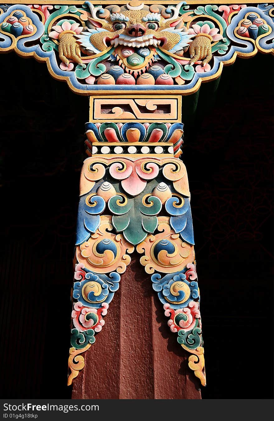 Chinese ancient building ornament pattern. Chinese ancient building ornament pattern