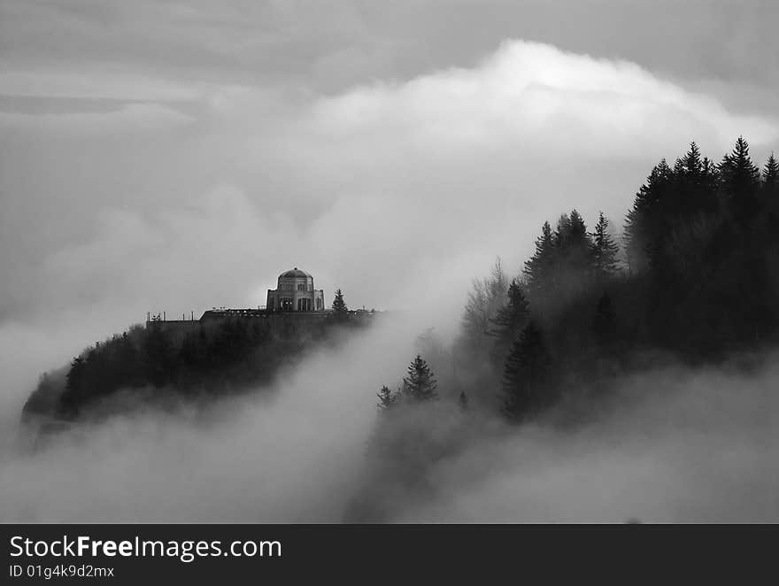 Vista House above Columbia River