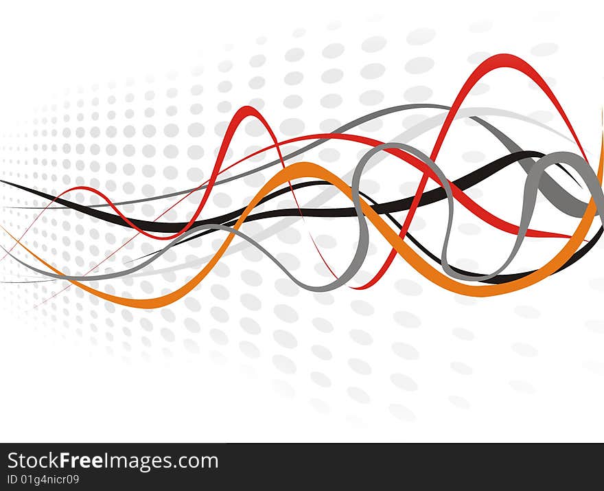 Beautiful abstract ribbons on white background. Beautiful abstract ribbons on white background