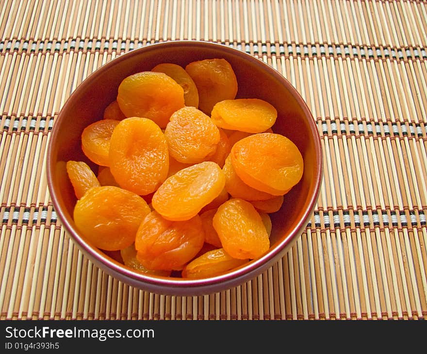 Cup with tasty aromatic dried apricot. Cup with tasty aromatic dried apricot