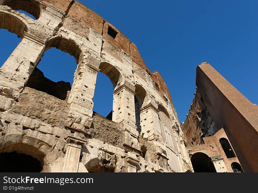 The gorgeous Roman colosseum, Rome, Italy. The gorgeous Roman colosseum, Rome, Italy