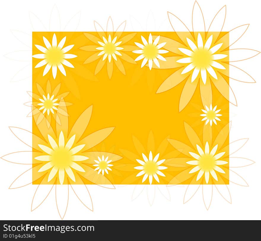 Yellow ox-eye flower postcard