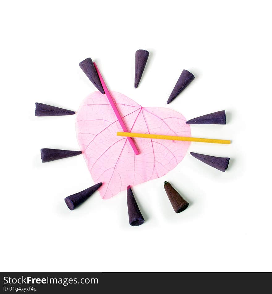 Clock by aroma sticks