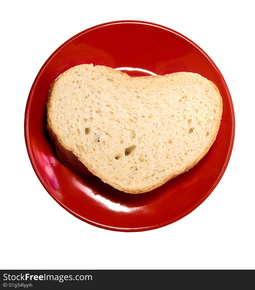 Bread lays on a saucer