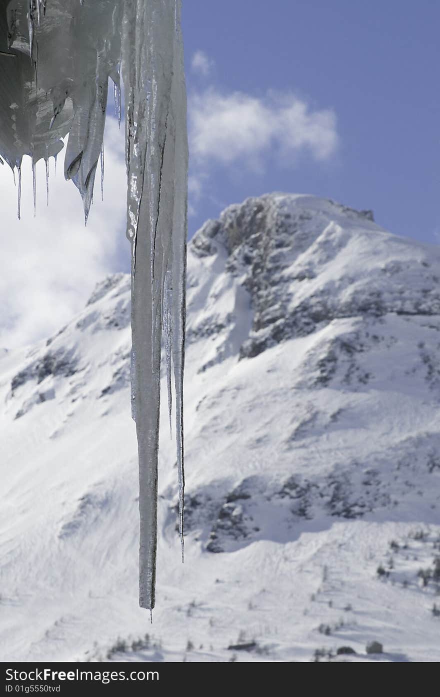 Icicle And Mountain