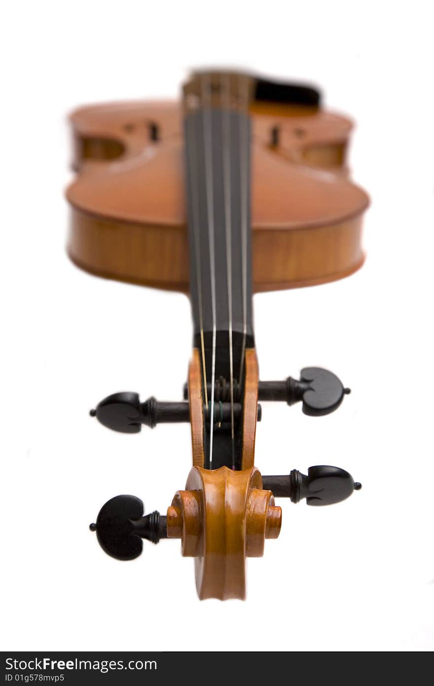 Violin With Focus On The Scroll