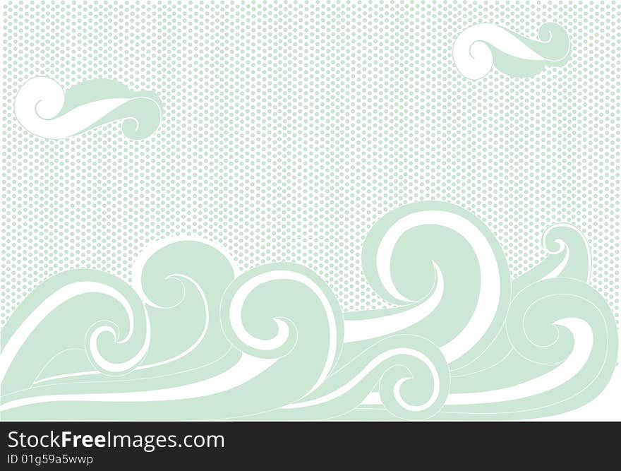 Water Background. Waves. Vector illustration.