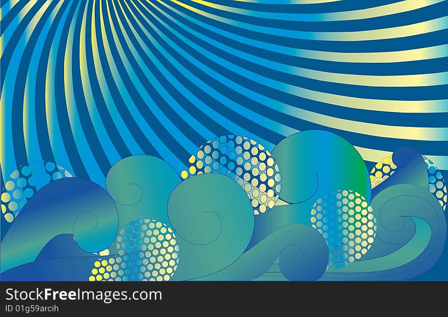 Water Background. Waves. Vector illustration.