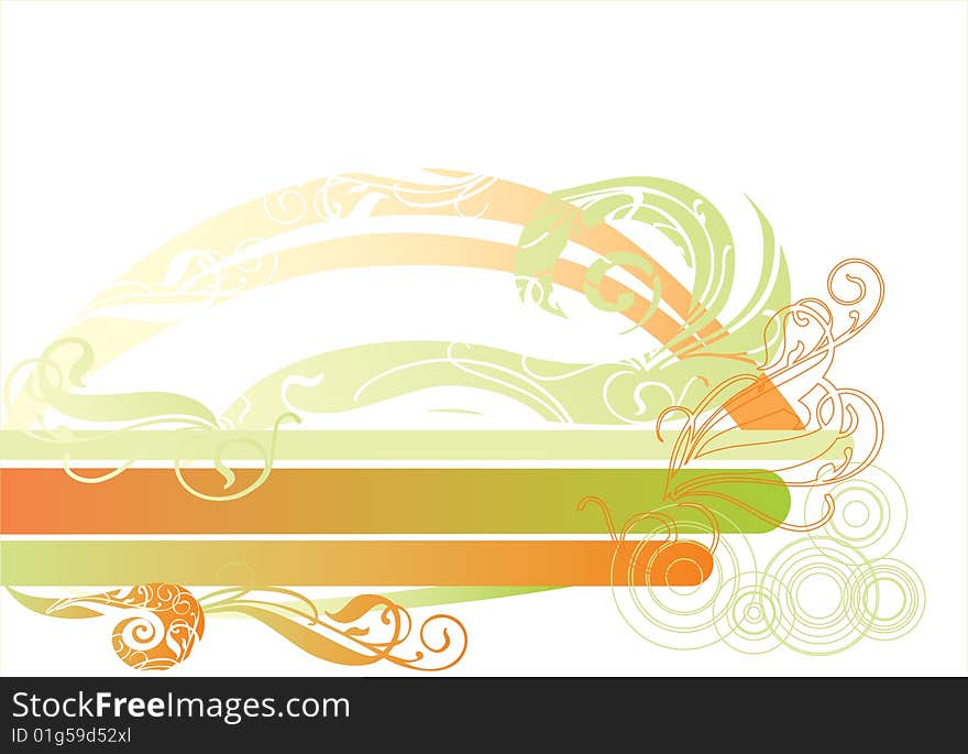 Banner illustration, ornate element.