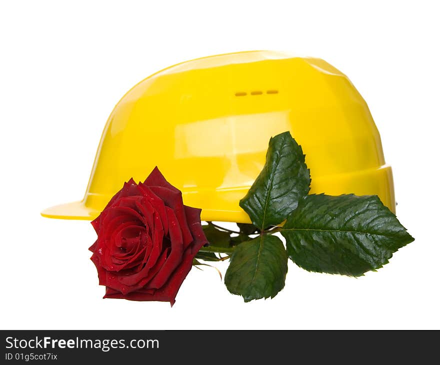 Helmet with rose