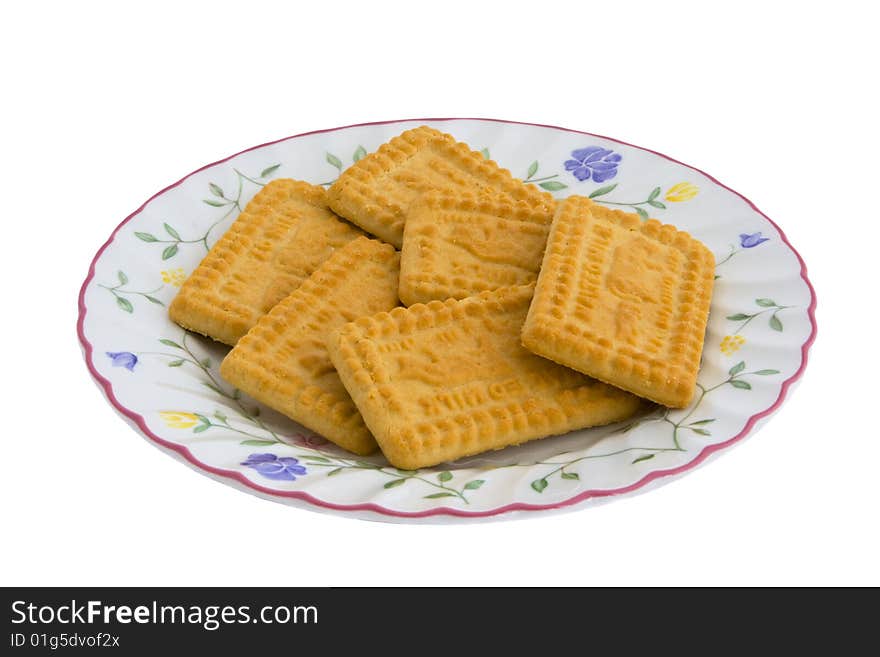 Plate of biscuits cookies