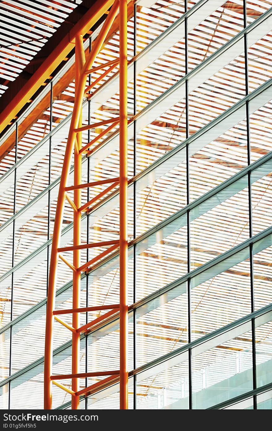 Steel structure in airport, beijing, china