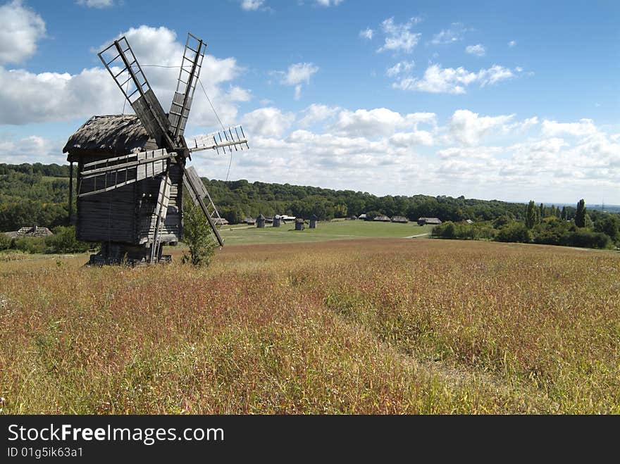 Beautiful windmill landscape.