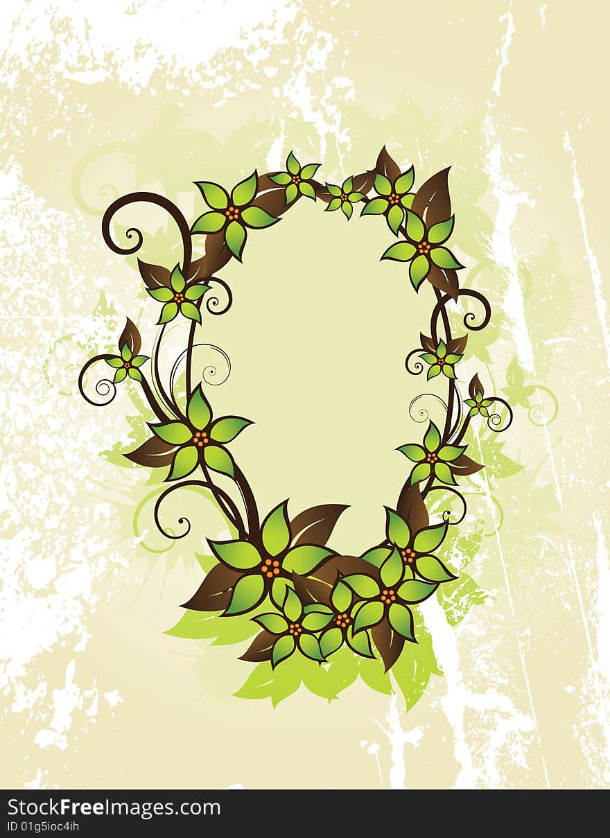 Floral frame with space for text