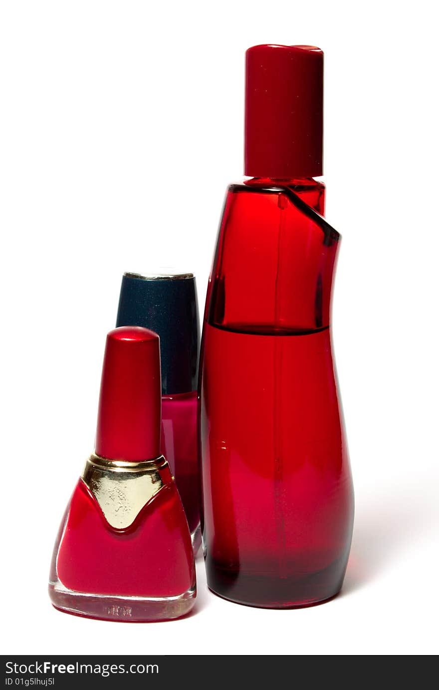 Nail polish and fragrance bottle