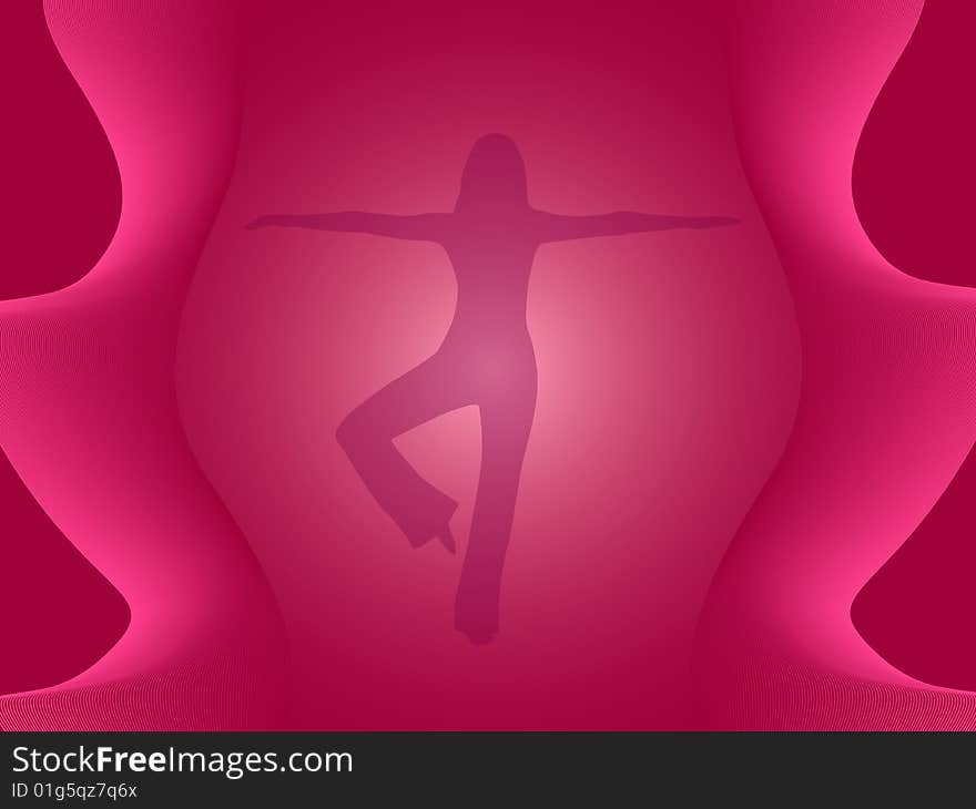 Illustration of girl and abstarct background. Illustration of girl and abstarct background