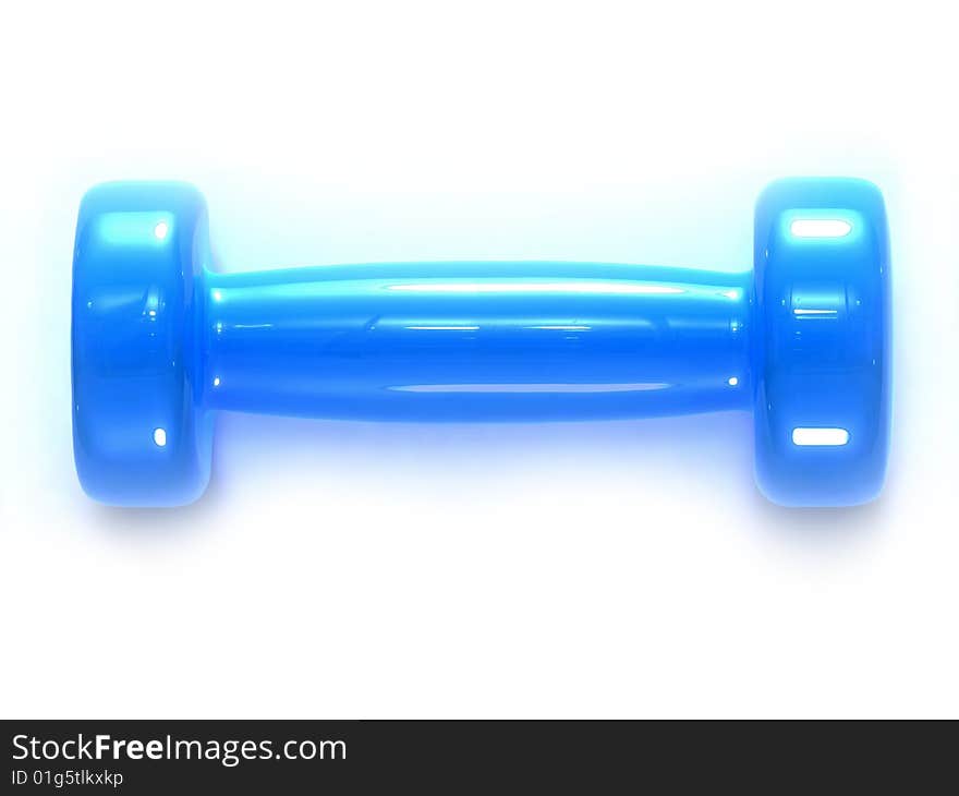 3d dumbbell illustration on a white background