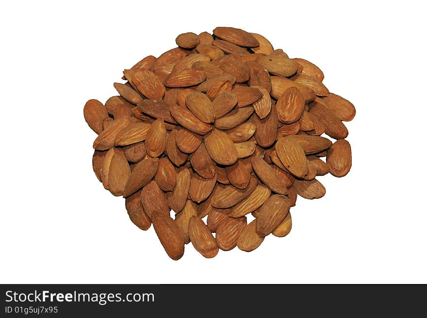 Almonds With White Background