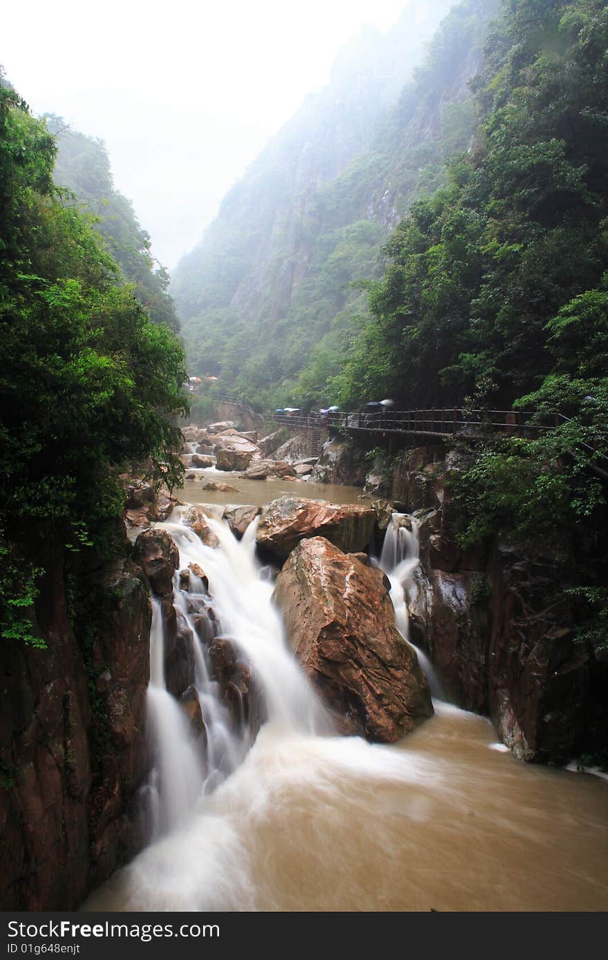 Waterfall in taizhou,zhejiang ,China