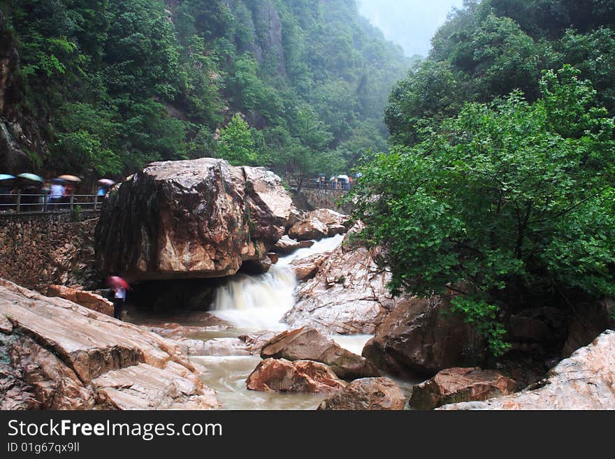 Waterfall in taizhou,zhejiang ,China