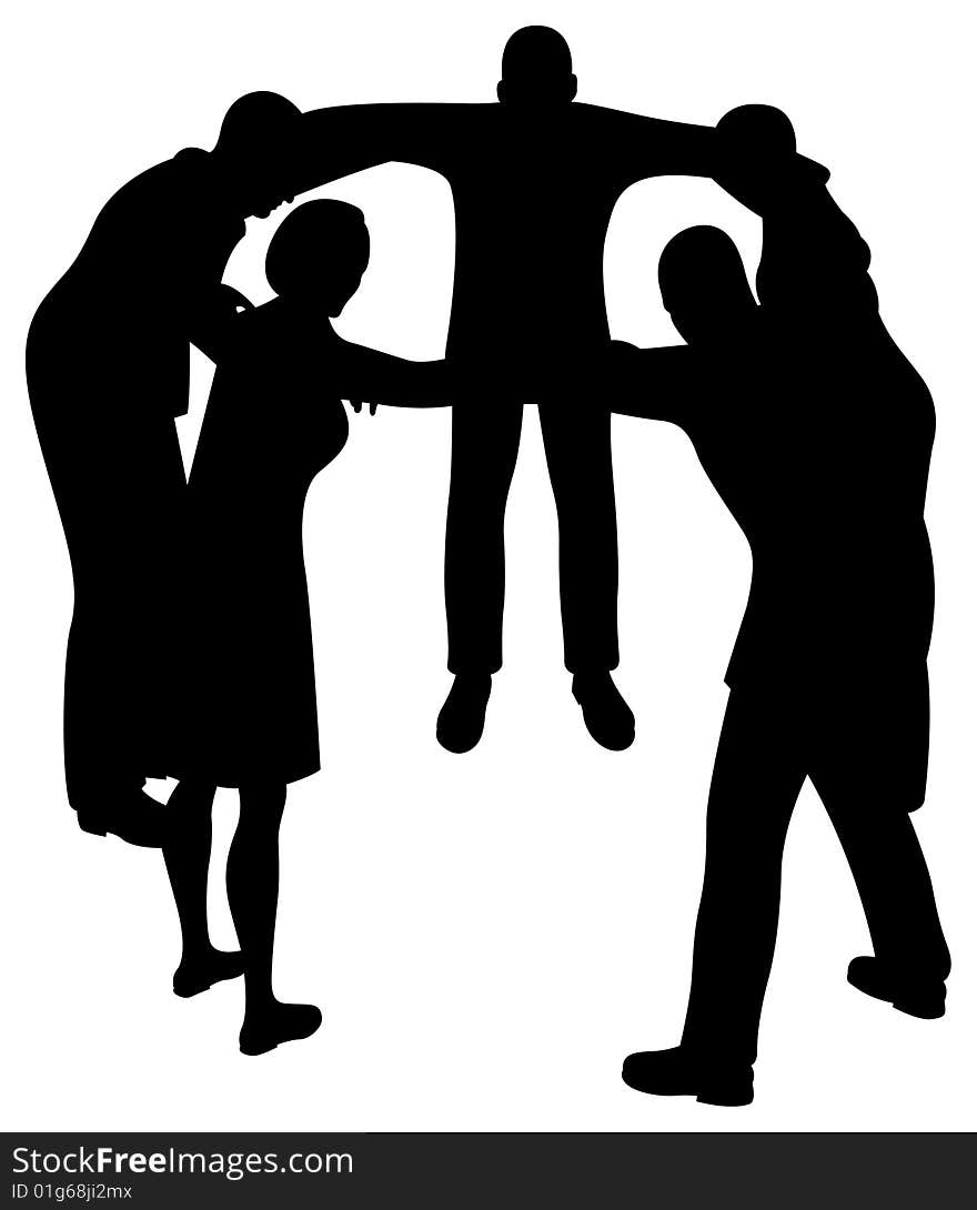 People Circle Silhouette