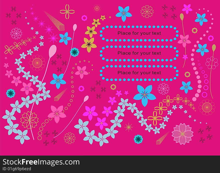 Abstract floral background with place for your text