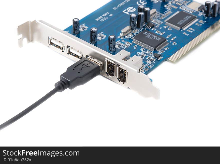 Digital connect via usb port: usb board and cord isolated